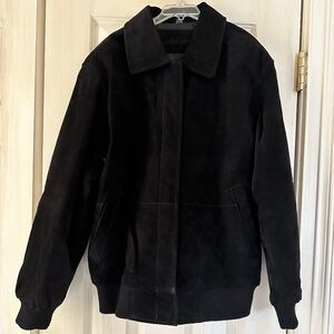 Vintage 80’s Suede Genuine Leather Bomber Jacket Size Medium